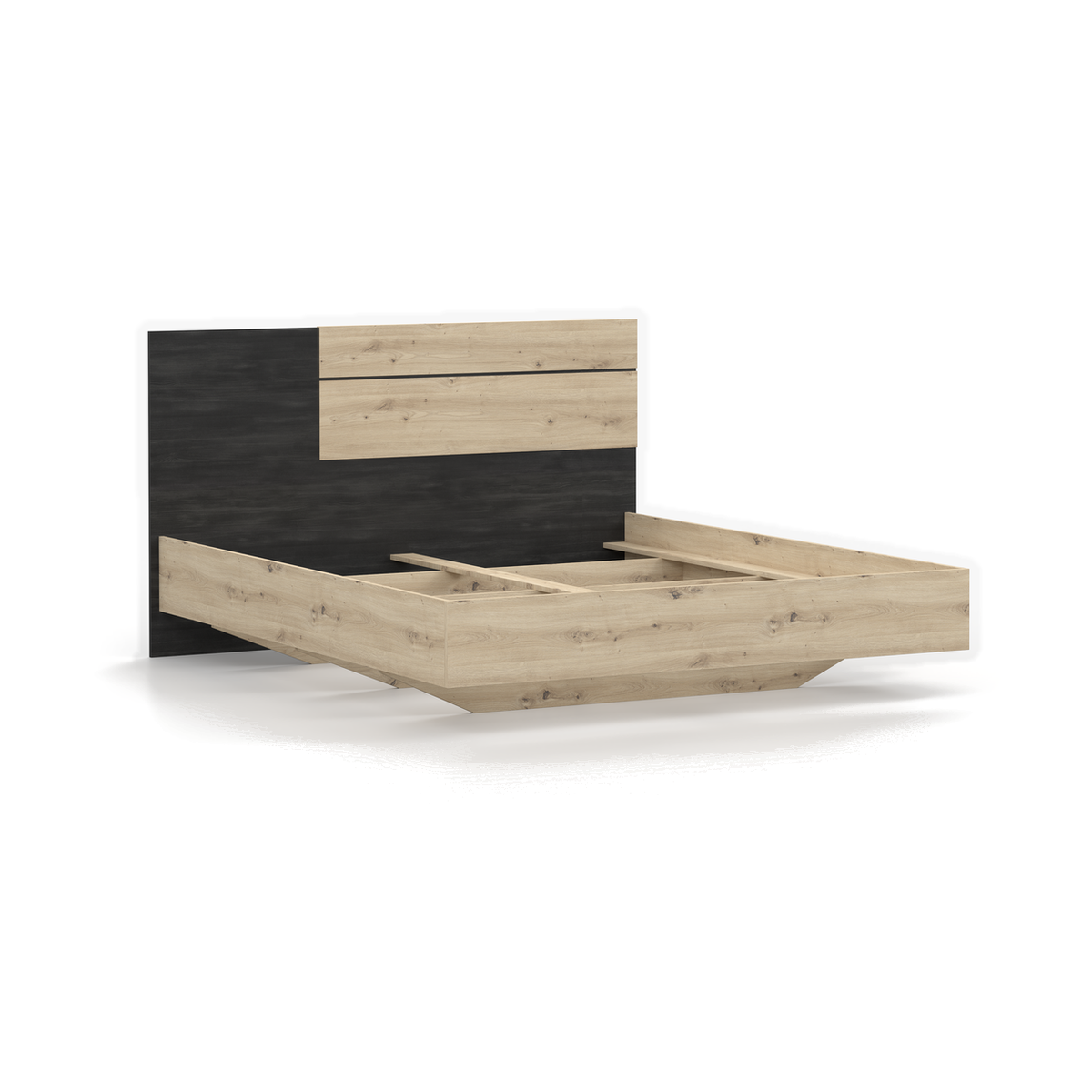 BAFRA Bett 160 × 200 cm – Bettrahmen vor Einlegen des Lattenrosts, Ansicht 7
