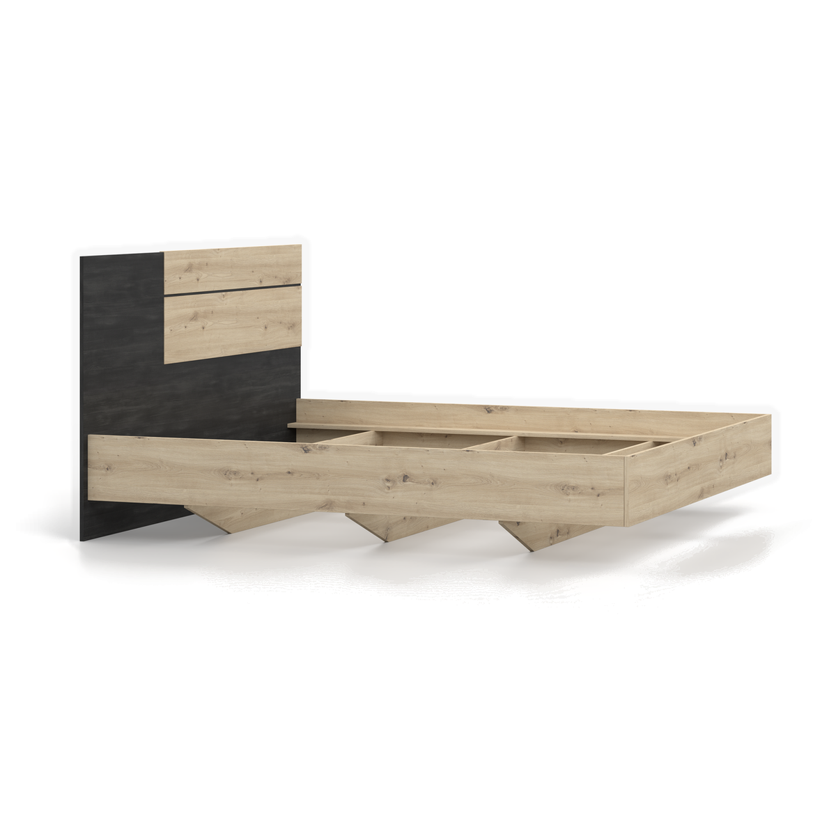 BAFRA Bett 160 × 200 cm – Bettrahmen vor Einlegen des Lattenrosts, Ansicht 9