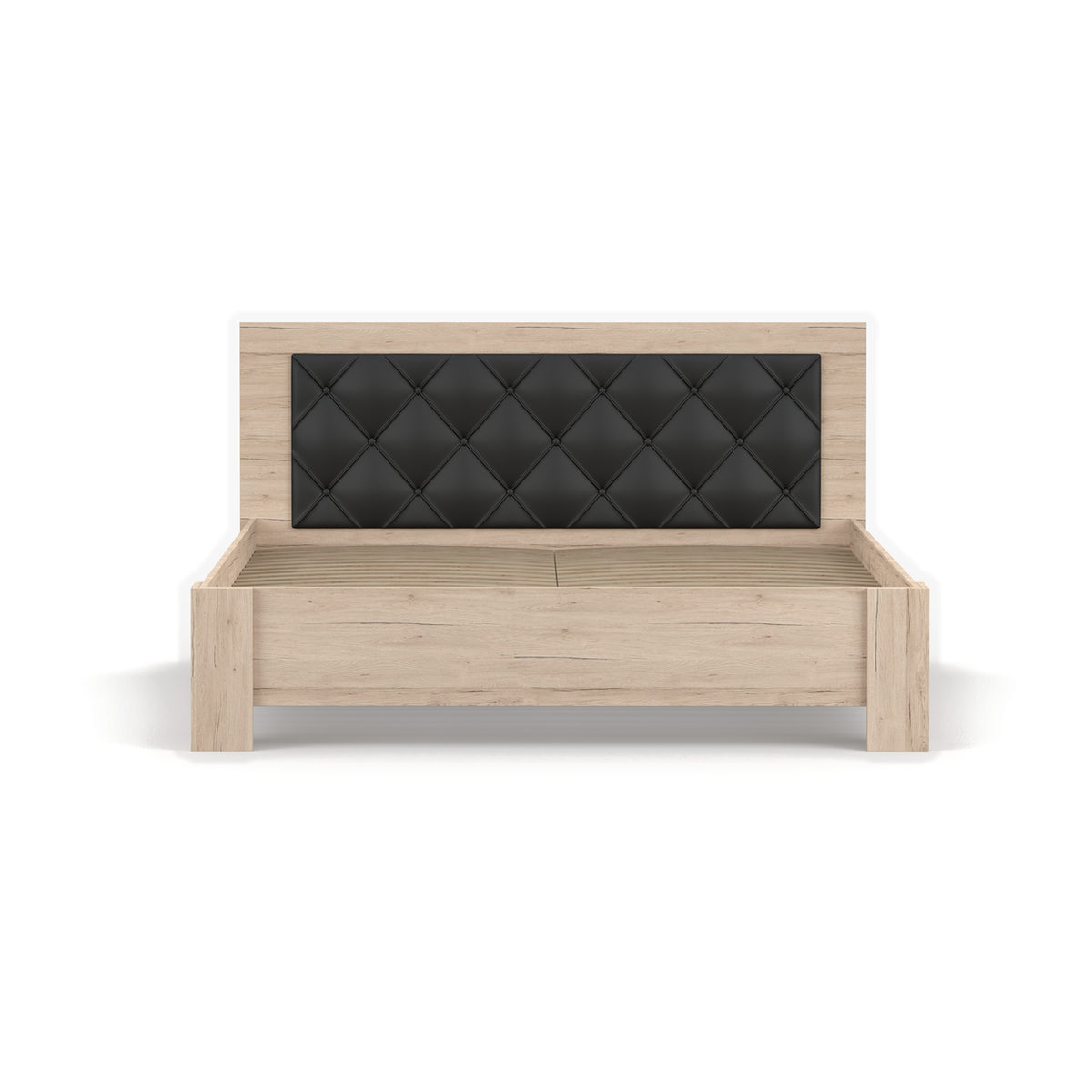 BARI Bett 160 × 200 cm – Bettrahmen ohne eingelegten Lattenrost; Lattenrost im Angebot enthalten