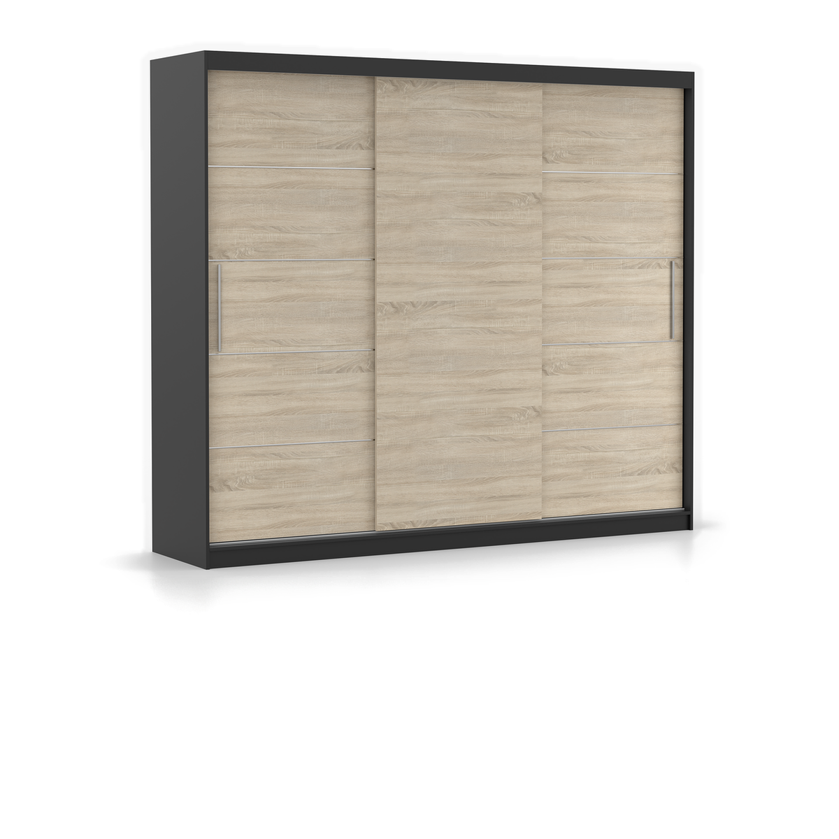ALBA Schwebetürenschrank 250 cm ohne Spiegel – Detailansicht