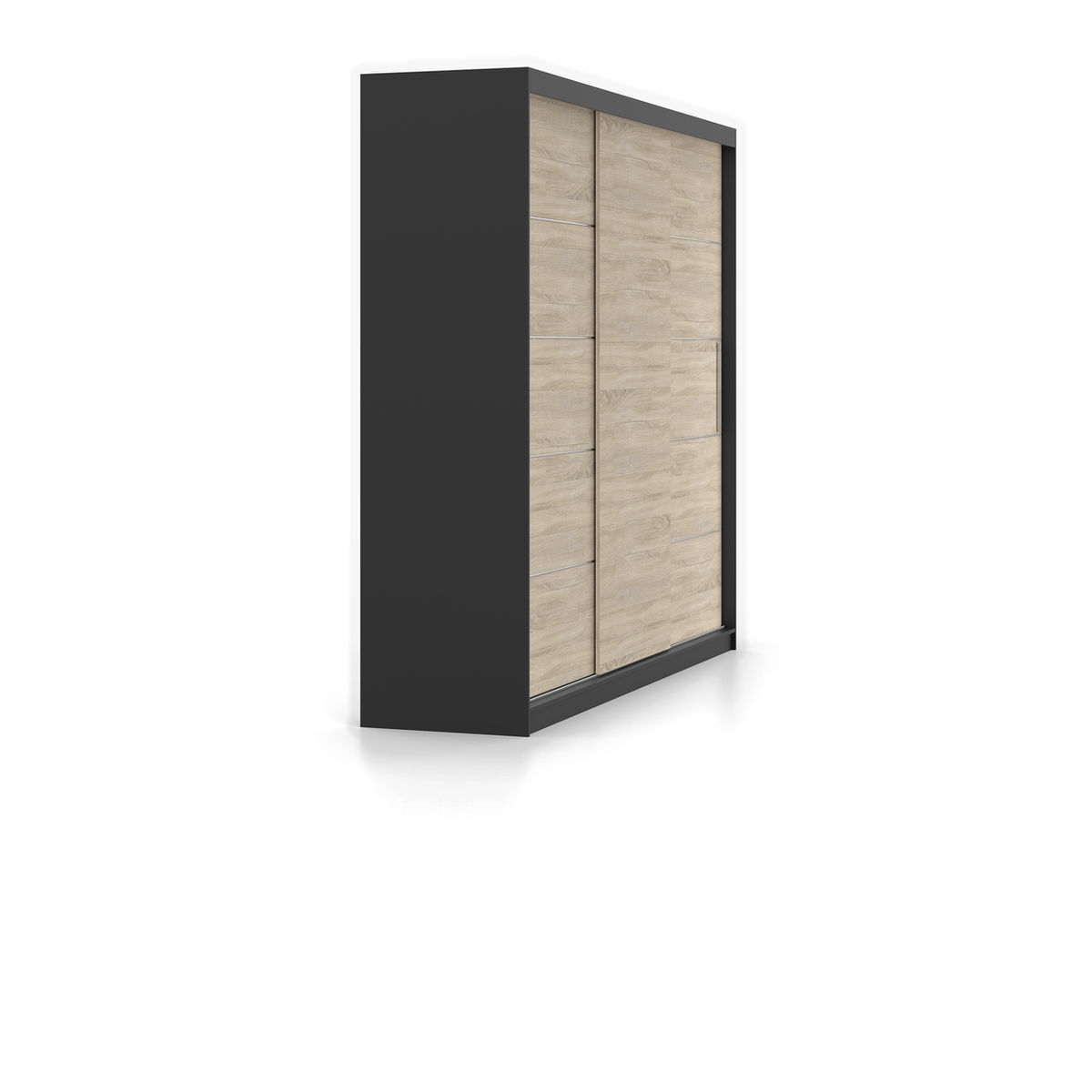 ALBA Schwebetürenschrank 250 cm ohne Spiegel – Detailansicht