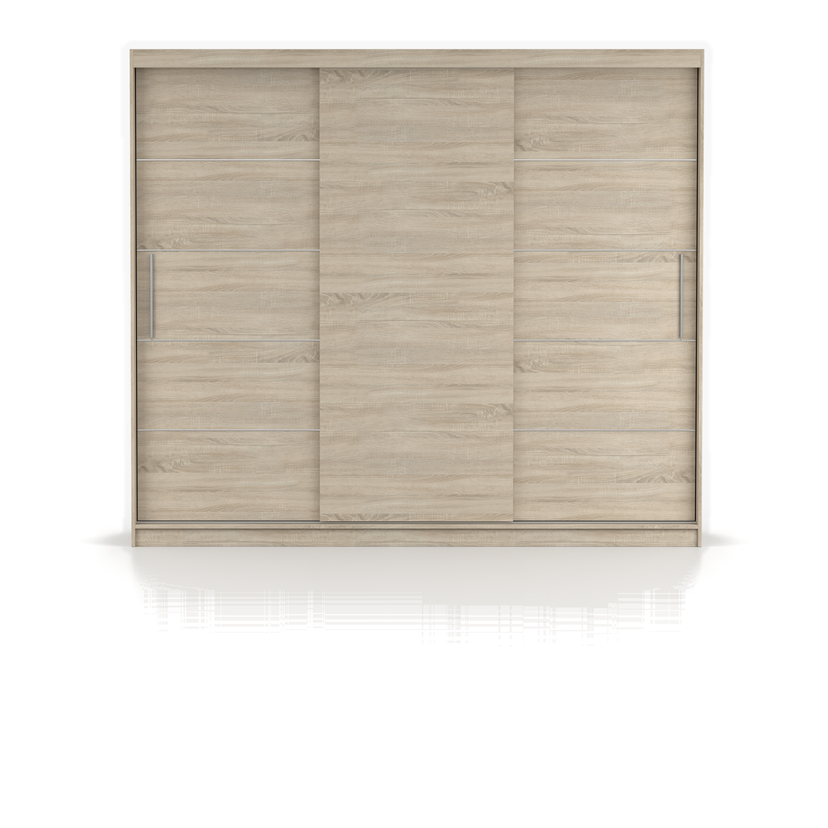 ALBA Schwebetürenschrank 250 cm ohne Spiegel – Sonoma