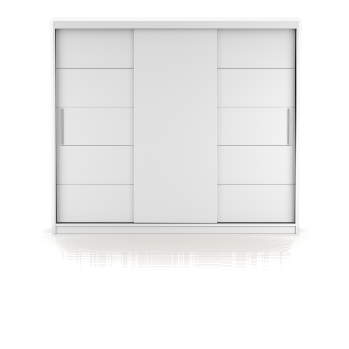 ALBA Schwebetürenschrank 250 cm ohne Spiegel – Weiß