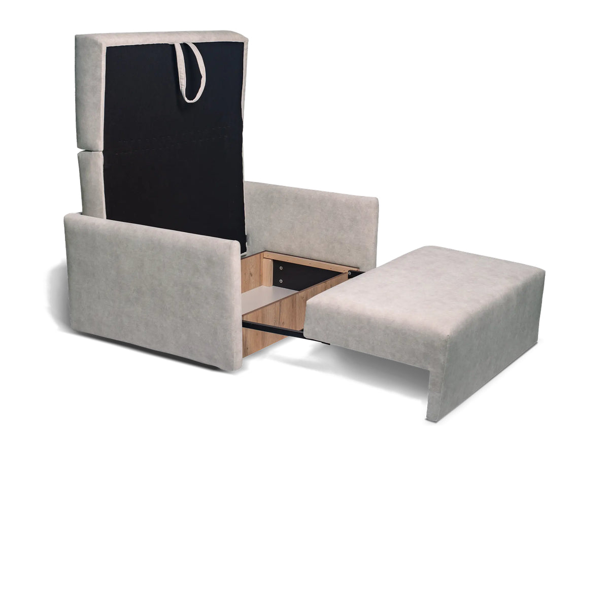 DALIA I Schlafsofa 131 cm – mit Bettkasten – Detailansicht