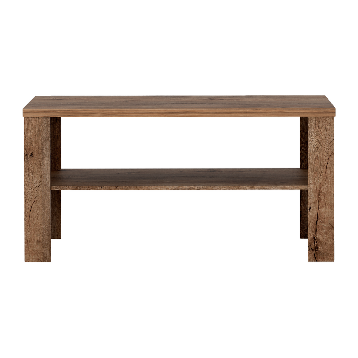 DARUNEO Couchtisch 120 cm – Lefkas-Eiche-Dekor – Vorderansicht