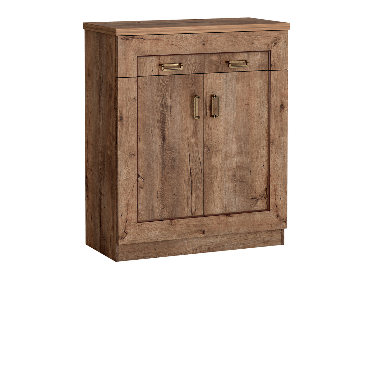 DARUNEO Highboard 90 cm – Lefkas-Eiche-Dekor – Weitere Ansicht