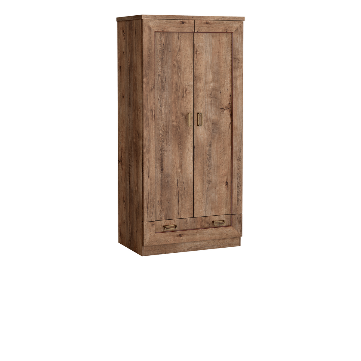DARUNEO Kleiderschrank 90 cm – Lefkas-Eiche-Dekor – Weitere Ansicht