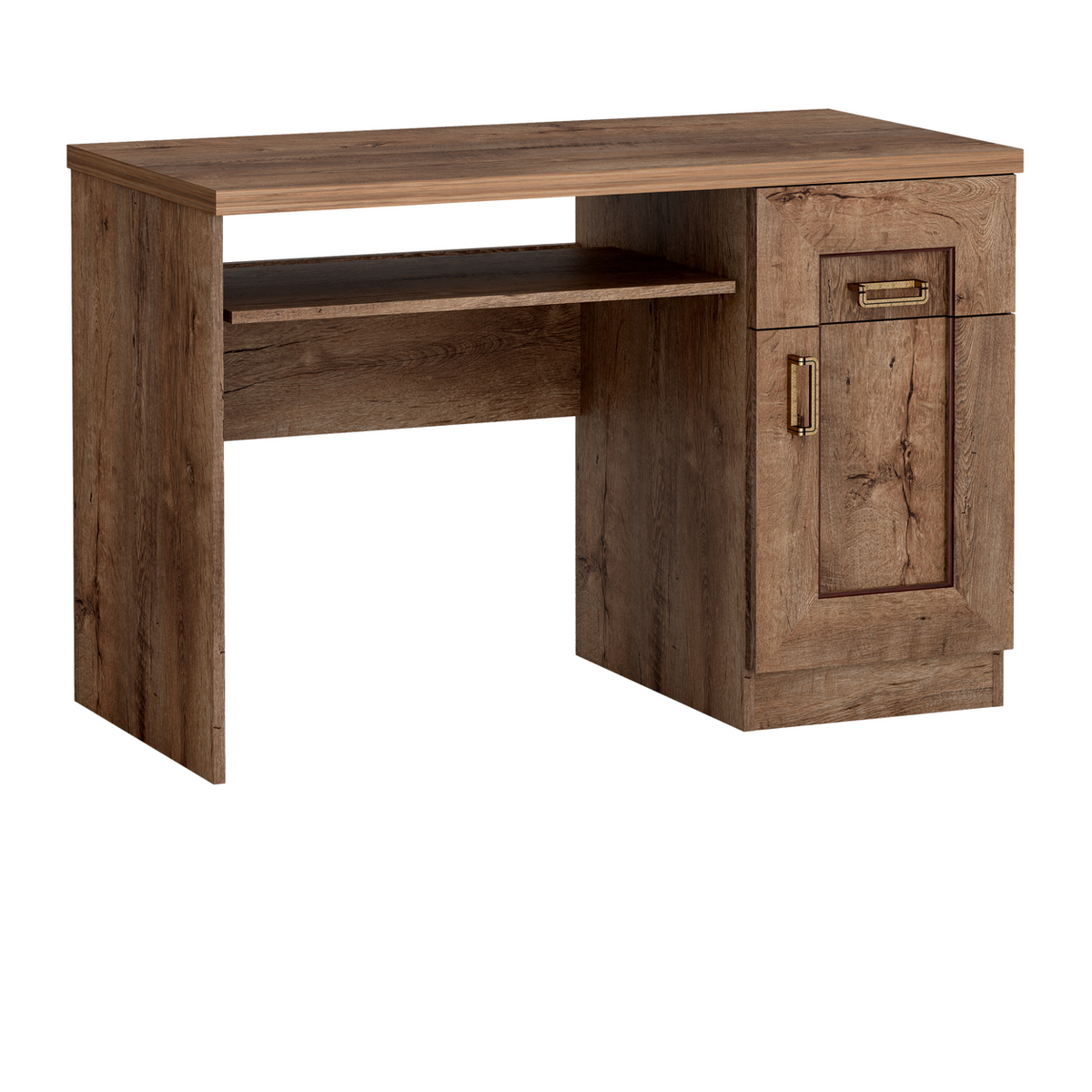 DARUNEO Schreibtisch 118 cm – Lefkas-Eiche-Dekor – Weitere Ansicht