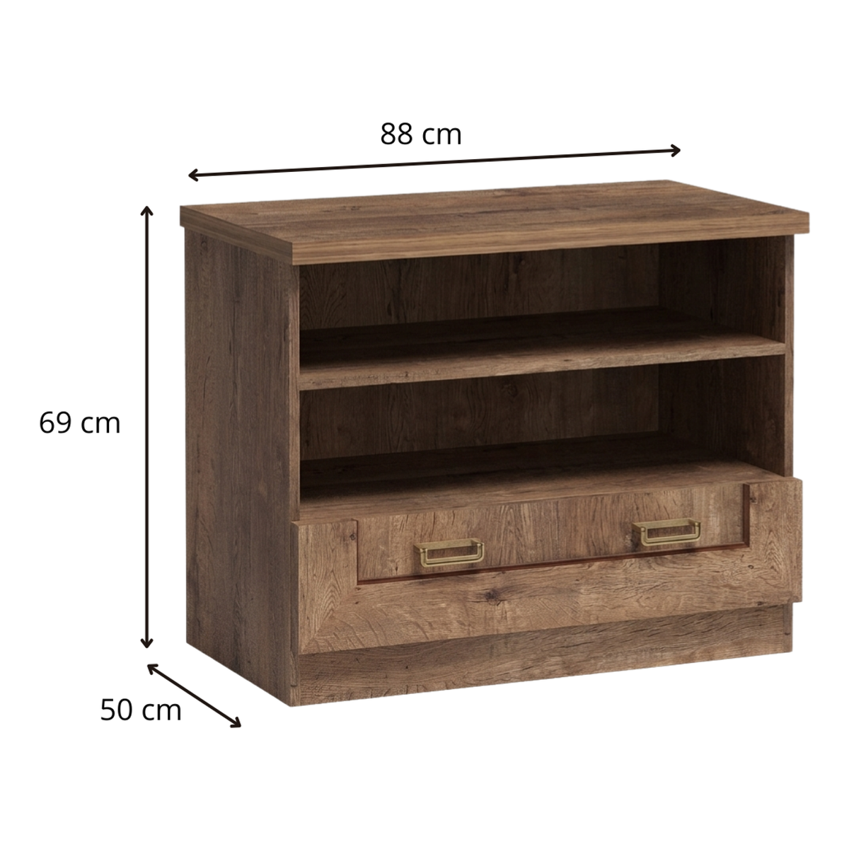 DARUNEO TV-Regal 88 cm – Maße (Breite, Tiefe und Höhe)