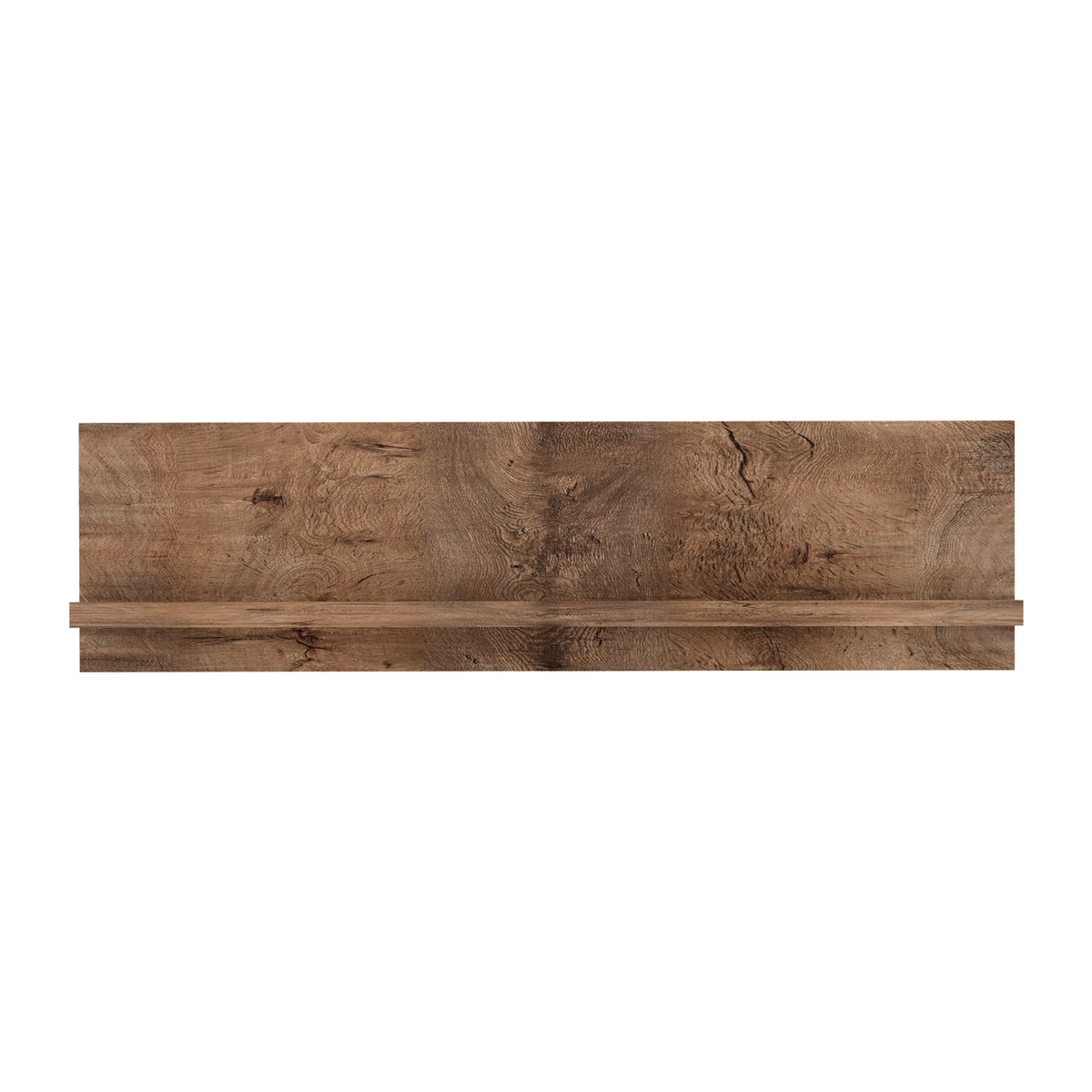 DARUNEO Wandregal 120 cm – Lefkas-Eiche-Dekor – Vorderansicht