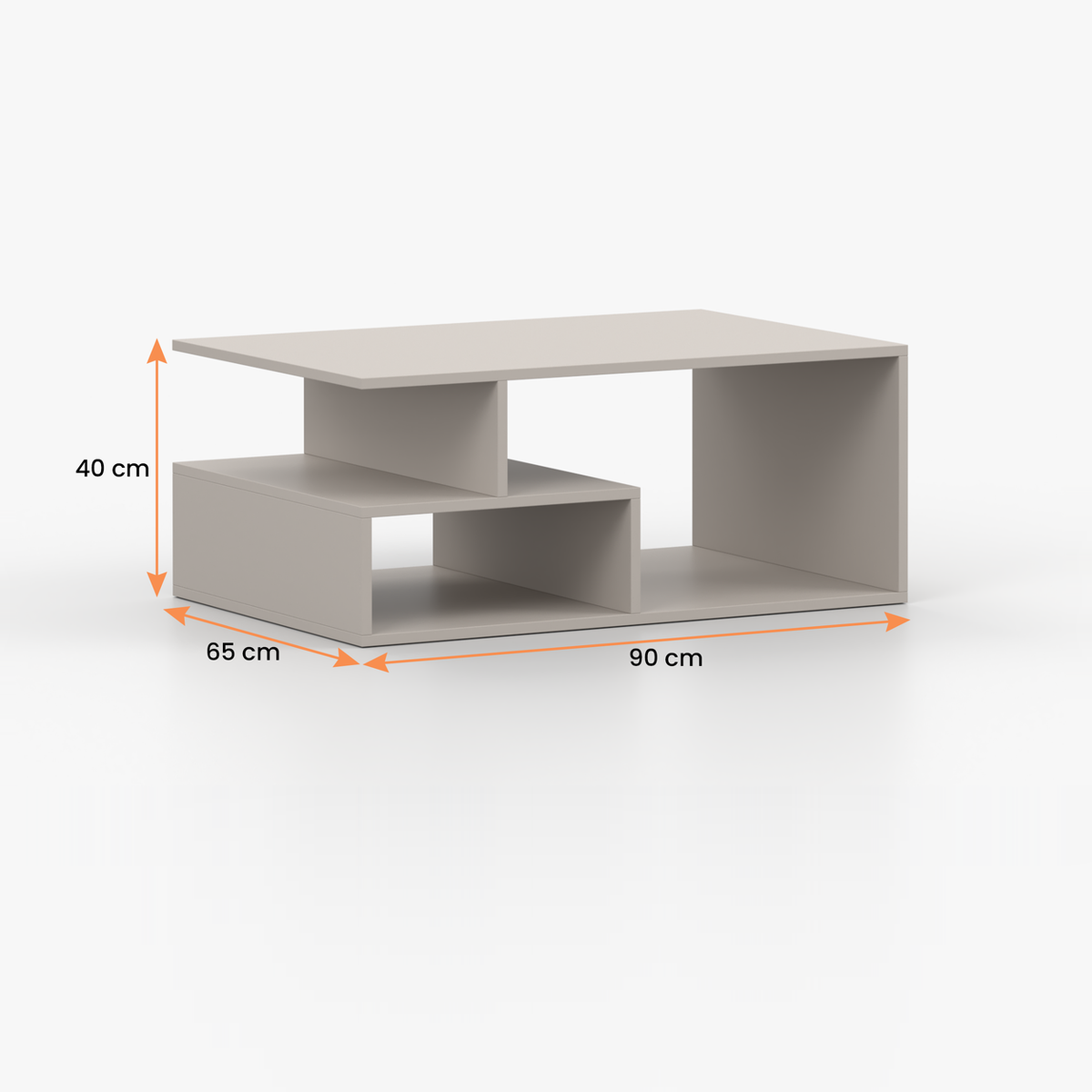 DOS Couchtisch 90 cm – Vermassung