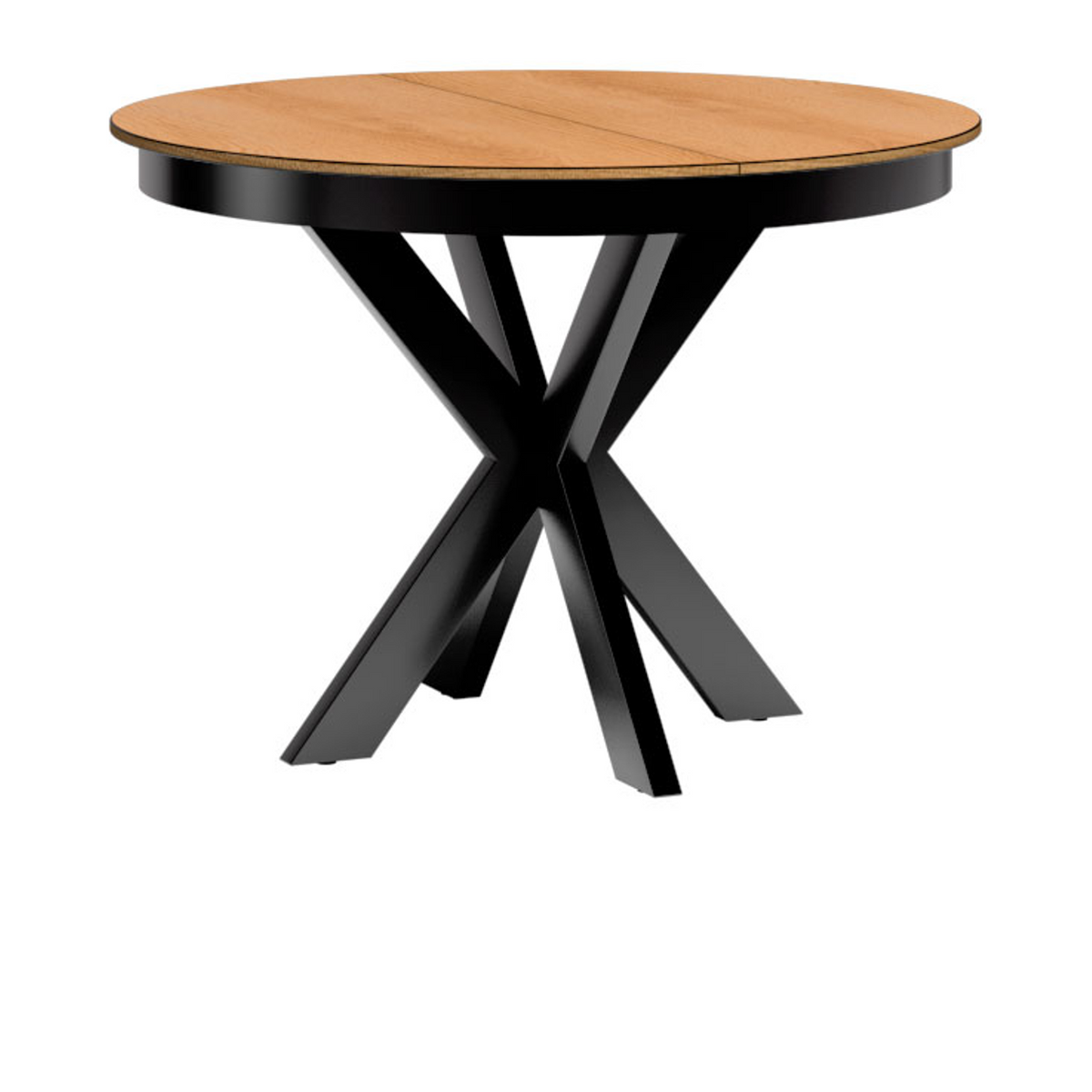 FELNIA Esstisch 110–150 cm – Karamell-Eiche-Dekor – Vorderansicht