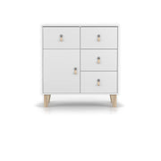 FIGO Kommode 4S1D 90 cm – Weiß – Vorderansicht