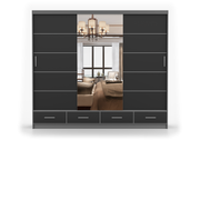 FLORENCE 3D Schwebetürenschrank 250 cm – Matt – Hauptansicht