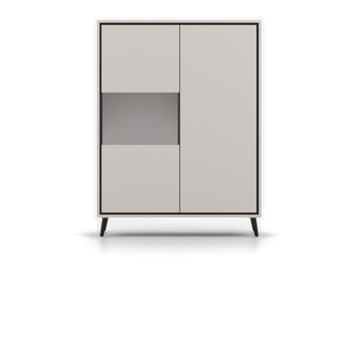 FRESCO Barschrank 100 cm – Kaschmir – Vorderansicht