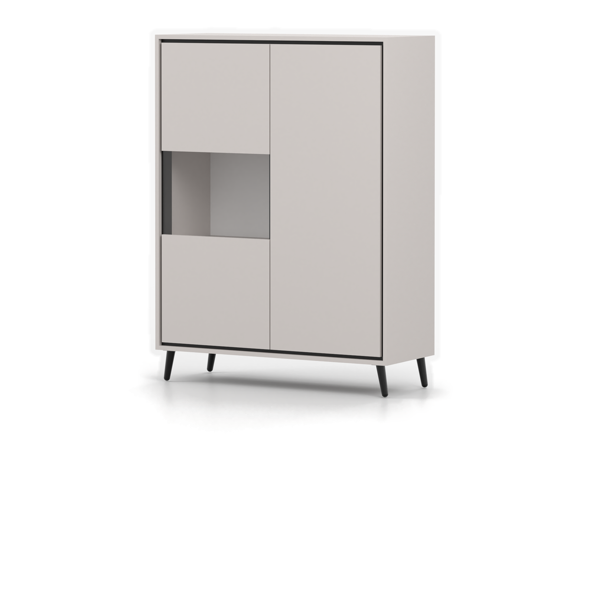 FRESCO Barschrank 100 cm – Kaschmir – Gegenansicht