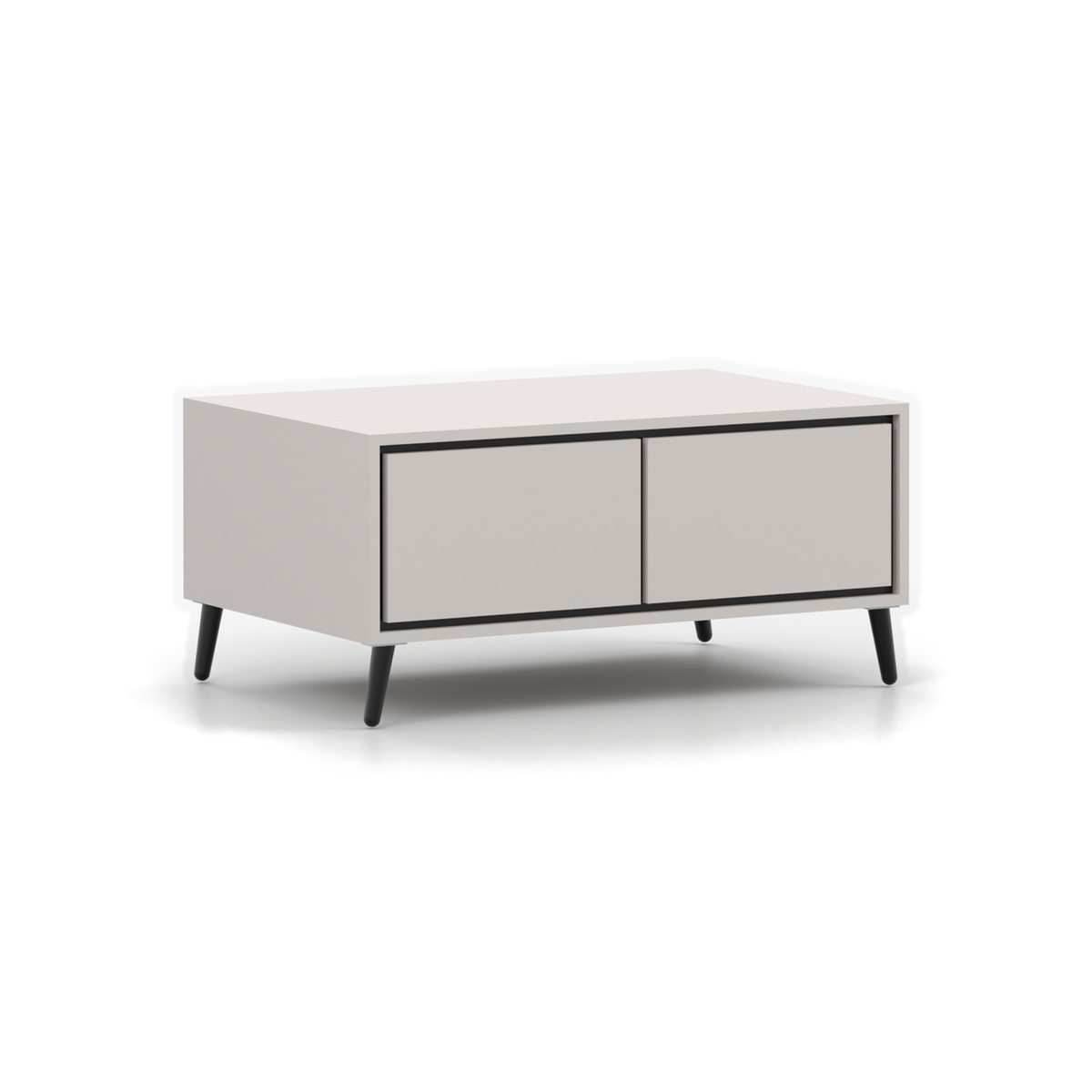 FRESCO Couchtisch 90 cm – Kaschmir – Schrägansicht