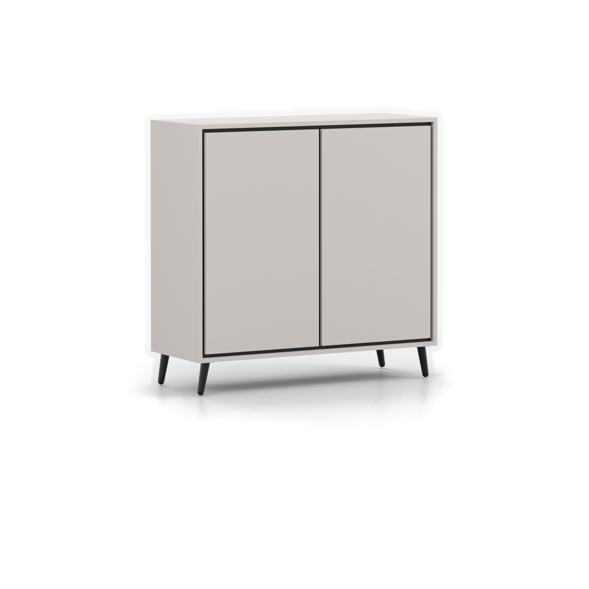 FRESCO Kommode 2D 100 cm – Kaschmir – Schrägansicht
