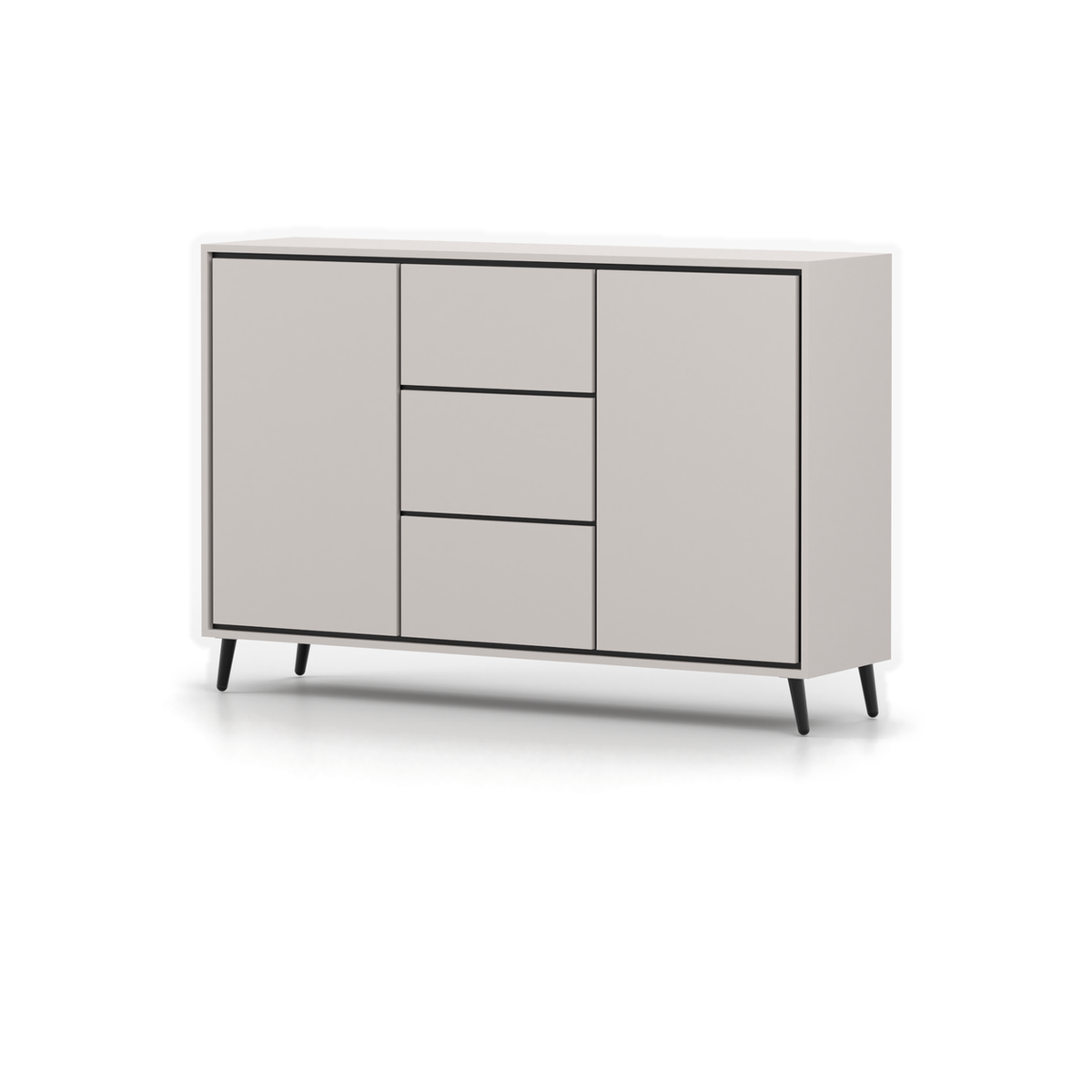 FRESCO Kommode 3S2D 150 cm – Kaschmir – Gegenansicht