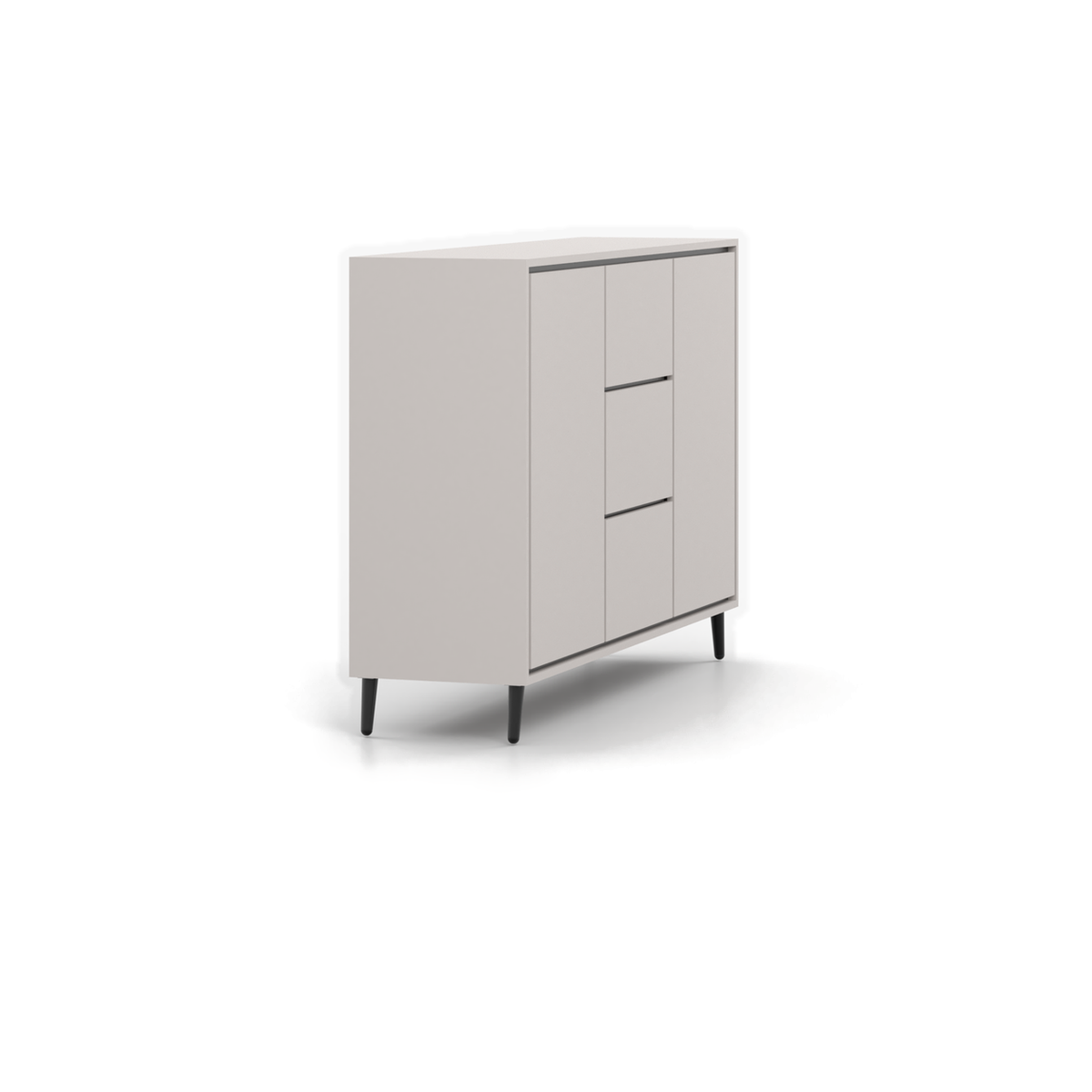 FRESCO Kommode 3S2D 150 cm – Kaschmir – Seitenansicht