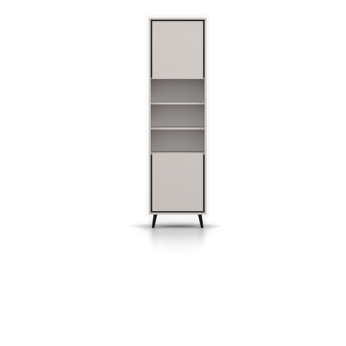 FRESCO Vitrine 1D 50 cm – Kaschmir – Vorderansicht