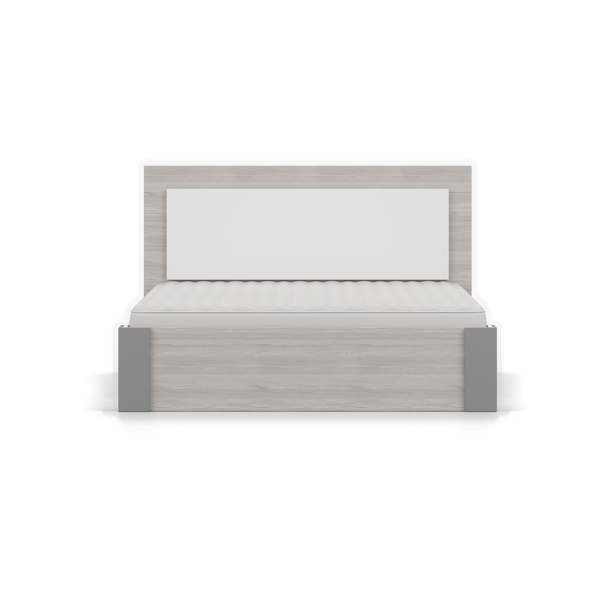 HELIOS Bett 160 × 200 cm mit Stauraum – Kathult / Grau – Vorderansicht; Matratze nicht enthalten