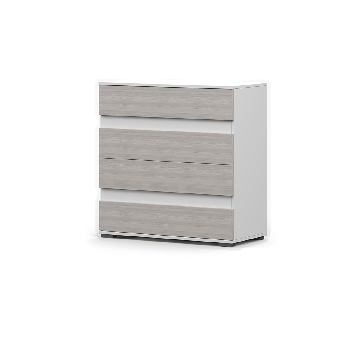 HELIOS Kommode 4S 90 cm – Weiß / Kathult – Gegenansicht