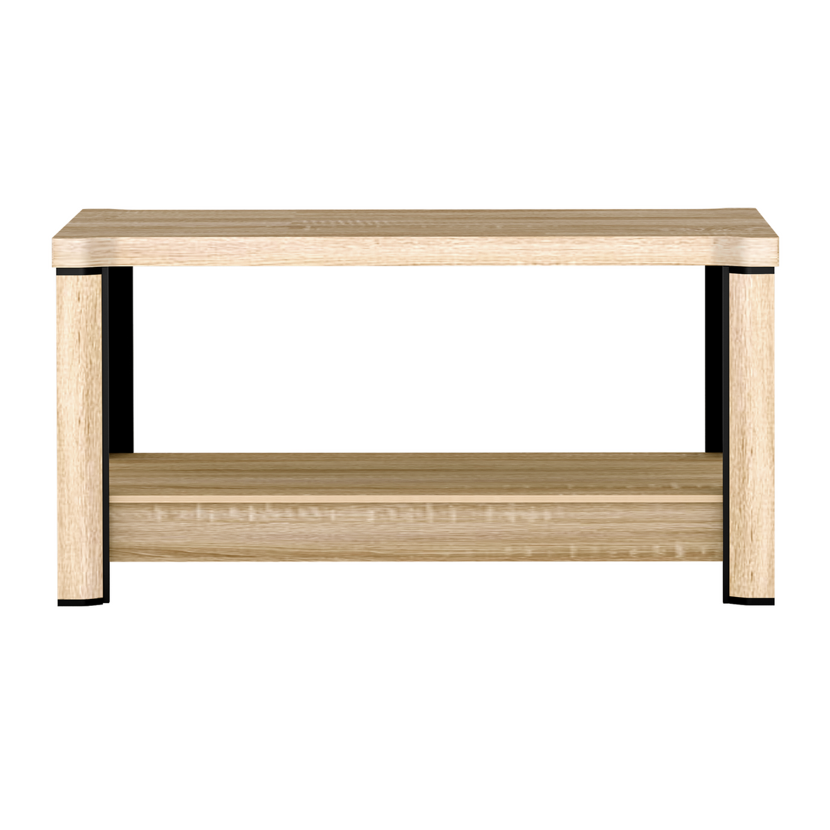 JORVEO Couchtisch 120 cm – Sonoma-Eiche-Dekor – Vorderansicht