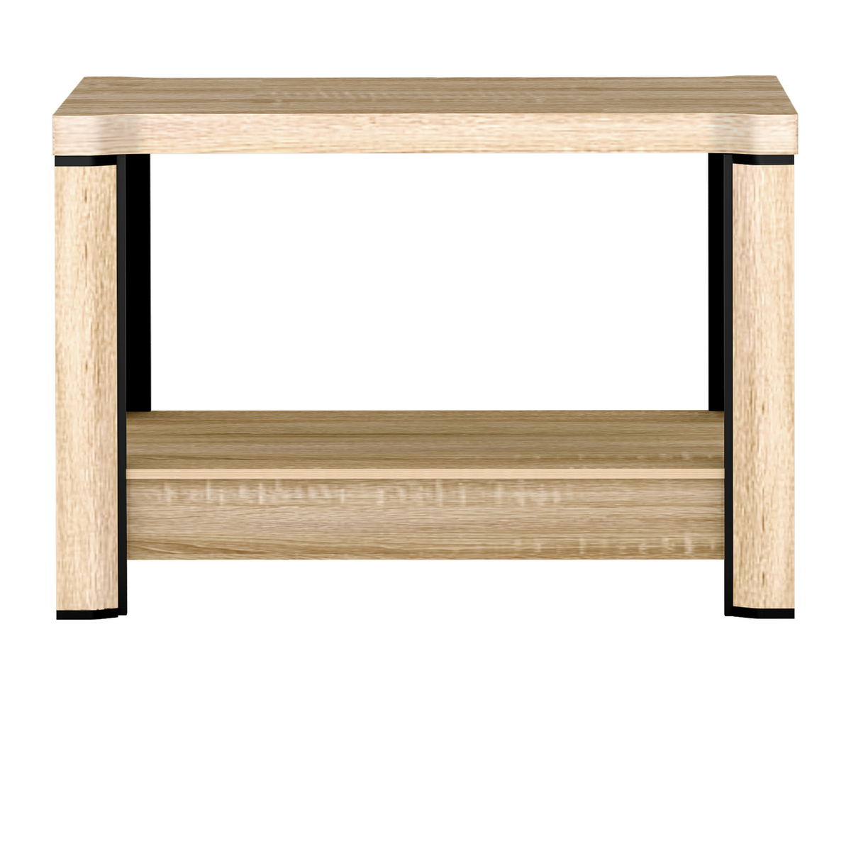 JORVEO Couchtisch 90 cm – Sonoma-Eiche-Dekor – Vorderansicht