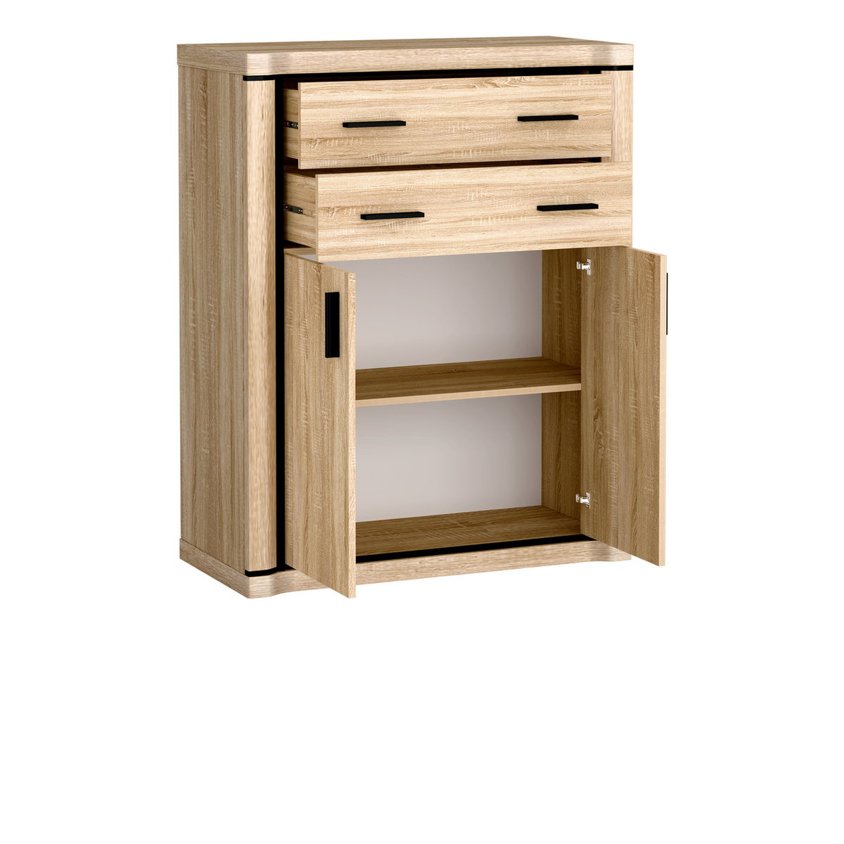 JORVEO Highboard 97 cm – Sonoma-Eiche-Dekor – Weitere Ansicht