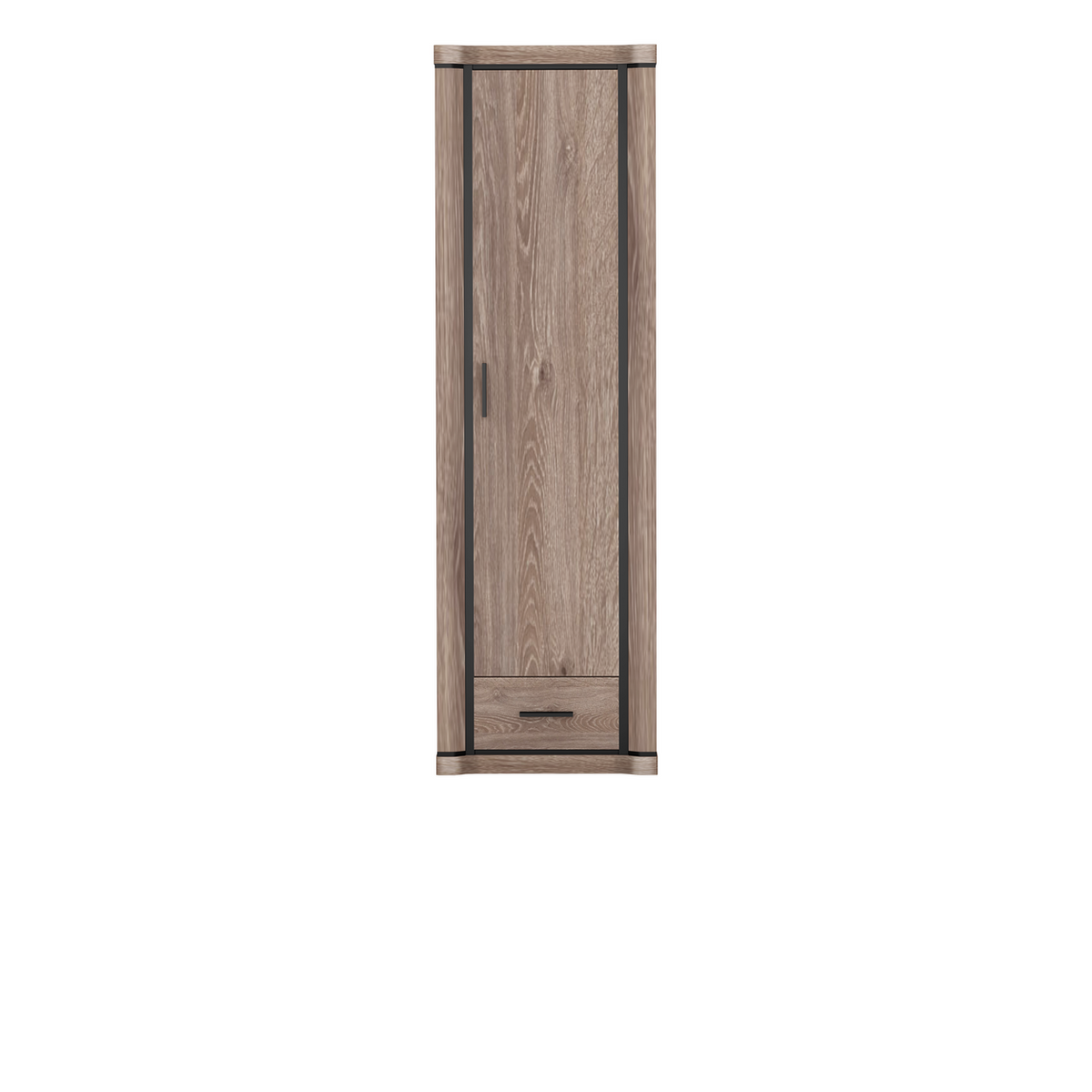 JORVEO Kleiderschrank 58 cm – Eiche Trüffel-Dekor – Vorderansicht