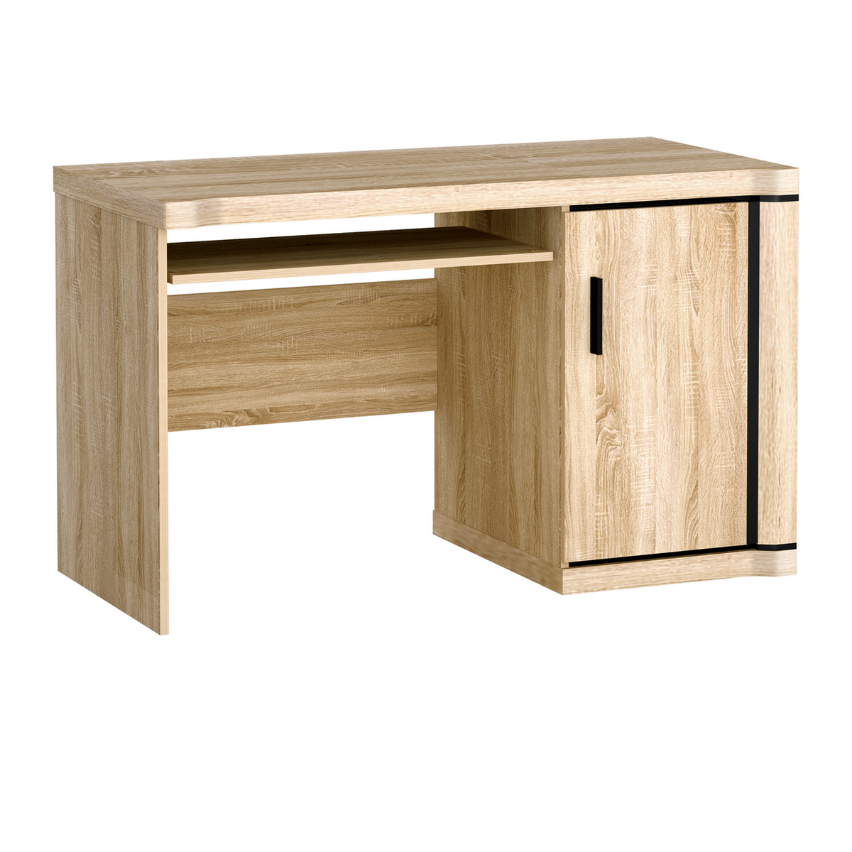 JORVEO Schreibtisch 126 cm – Sonoma-Eiche-Dekor – Weitere Ansicht