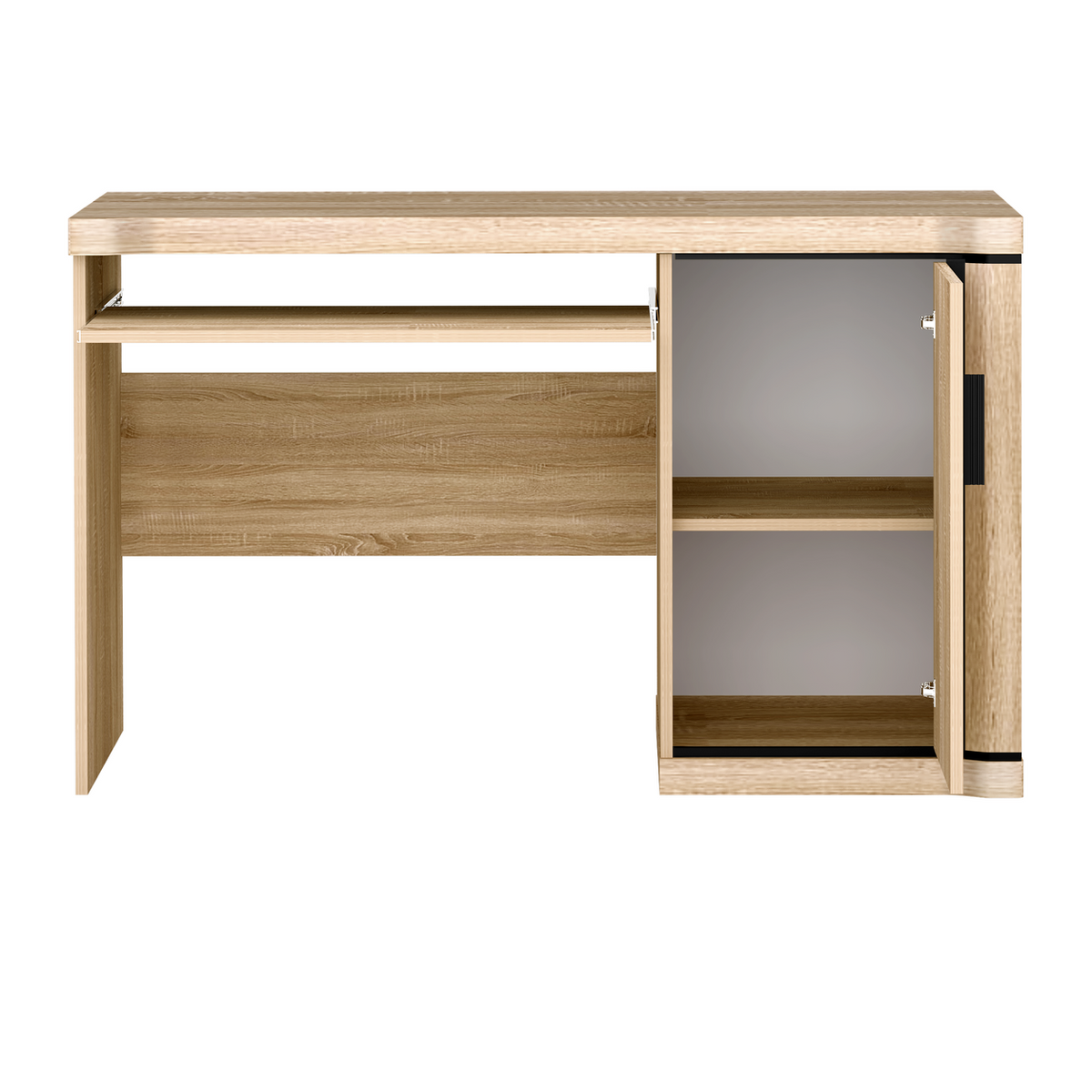 JORVEO Schreibtisch 126 cm – Sonoma-Eiche-Dekor – Weitere Ansicht
