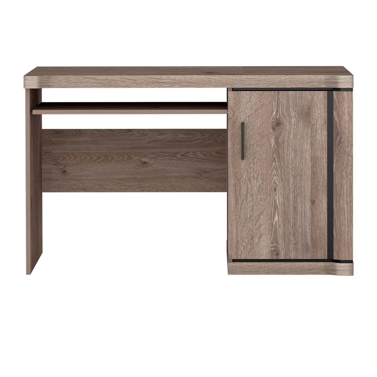 JORVEO Schreibtisch 126 cm – Eiche Trüffel-Dekor – Vorderansicht