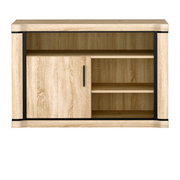 JORVEO TV-Highboard 107 cm – Sonoma-Eiche-Dekor – Vorderansicht