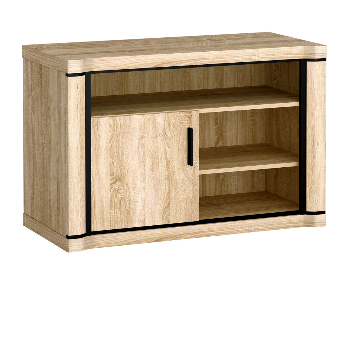 JORVEO TV-Highboard 107 cm – Sonoma-Eiche-Dekor – Weitere Ansicht