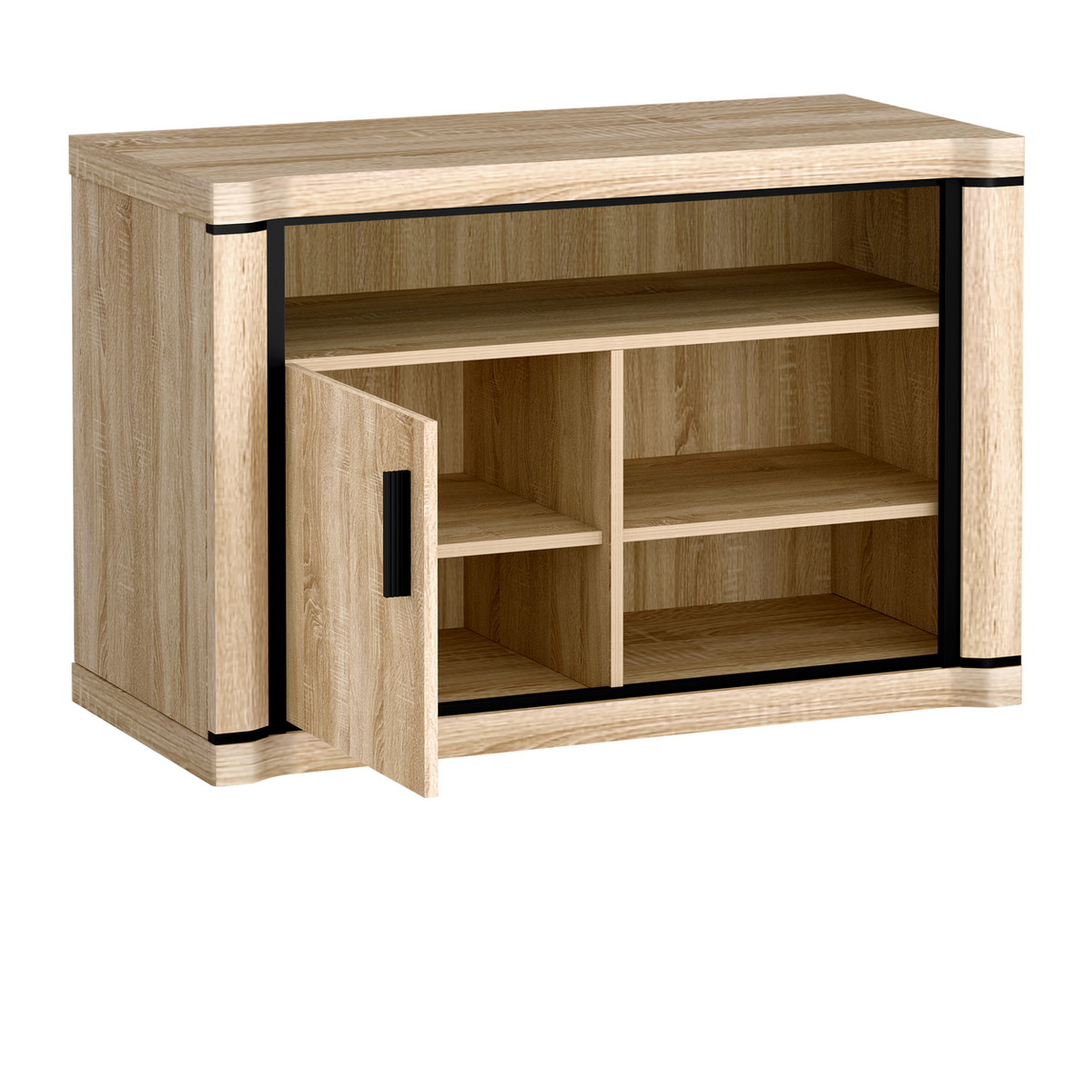 JORVEO TV-Highboard 107 cm – Sonoma-Eiche-Dekor – Weitere Ansicht
