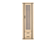 JORVEO Vitrine 58 cm – Sonoma-Eiche-Dekor – Vorderansicht