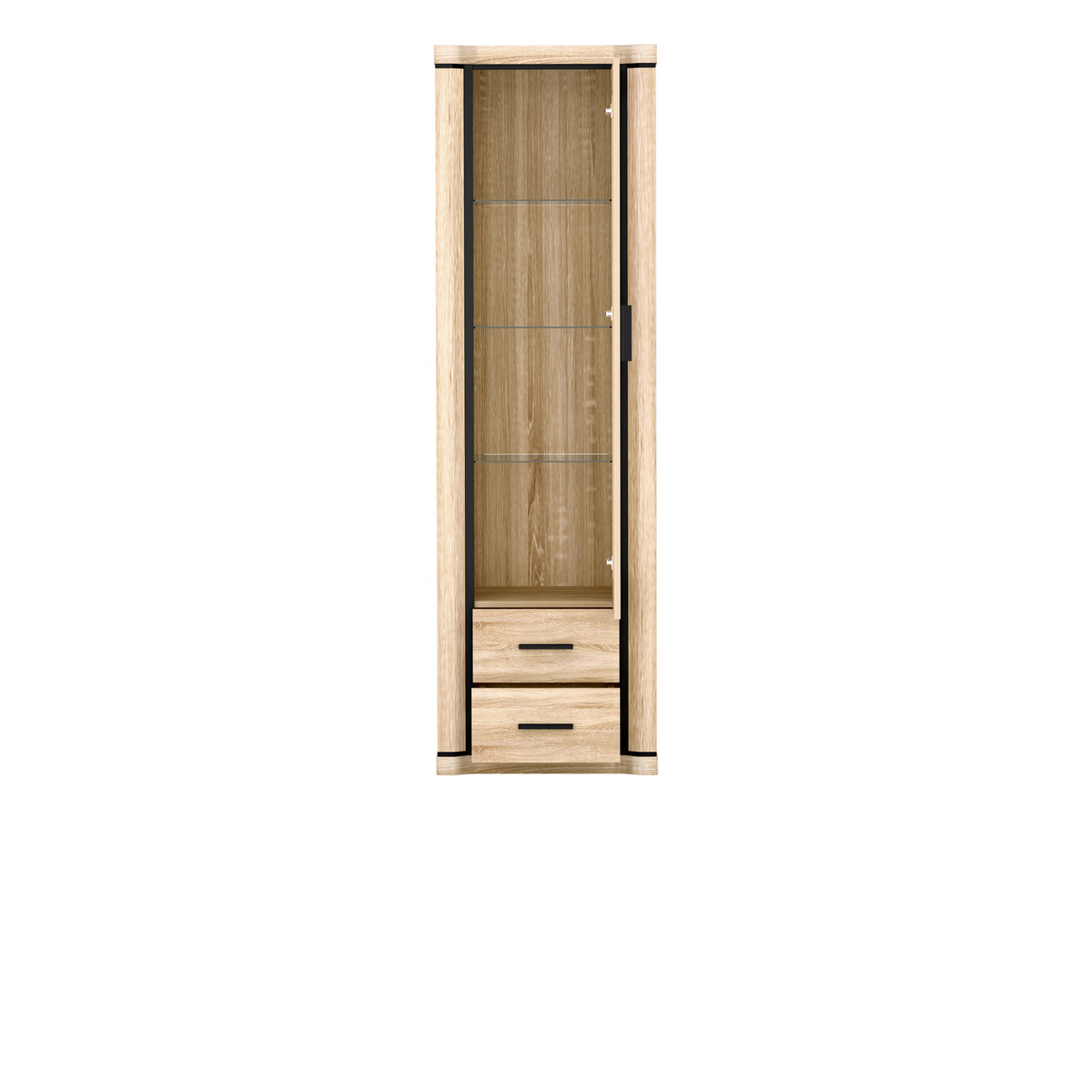 JORVEO Vitrine 58 cm – Sonoma-Eiche-Dekor – Weitere Ansicht