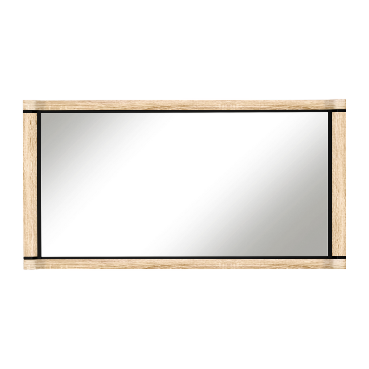 JORVEO Wandspiegel 115 cm – Sonoma-Eiche-Dekor – Vorderansicht