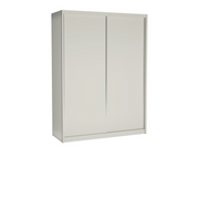 LANUVEO Schwebetürenschrank 180 cm – ohne Spiegel – Kaschmir-Dekor – Vorderansicht