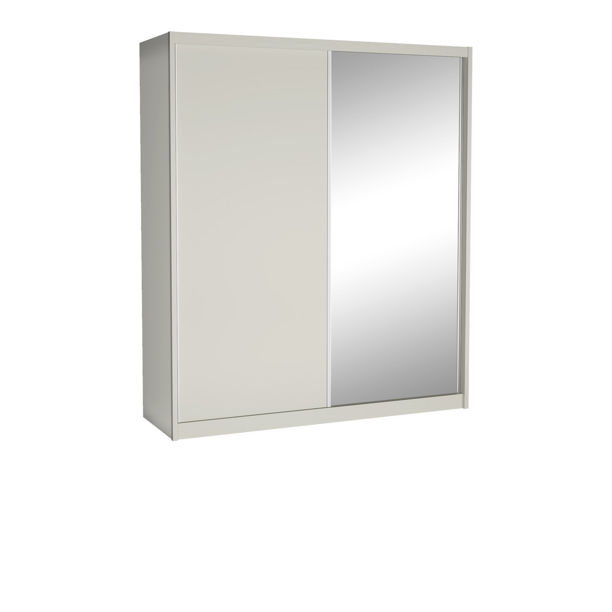 LANUVEO Schwebetürenschrank 208 cm – mit Spiegel – Kaschmir-Dekor – Vorderansicht