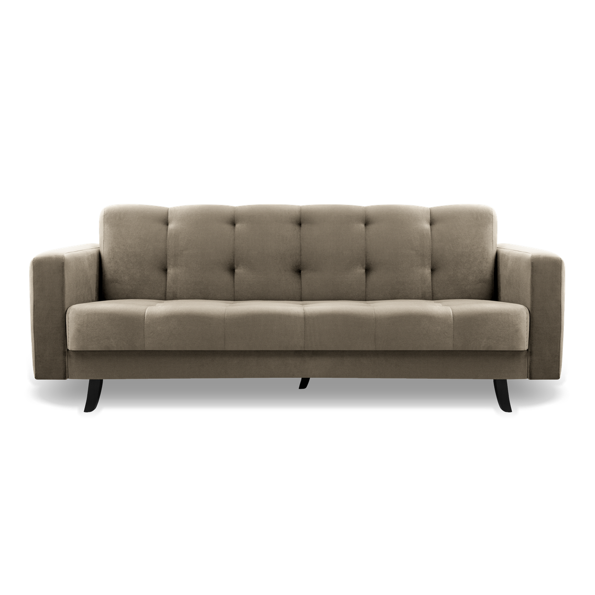 LIZBONA Schlafsofa 227 cm – mit Bettkasten, schwarze Füße – Hauptansicht