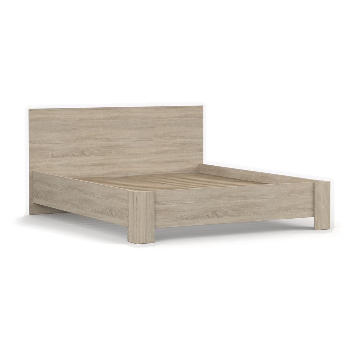 MEDIOLAN Bett 160 × 200 cm – Schrägansicht links Sonoma-Eiche