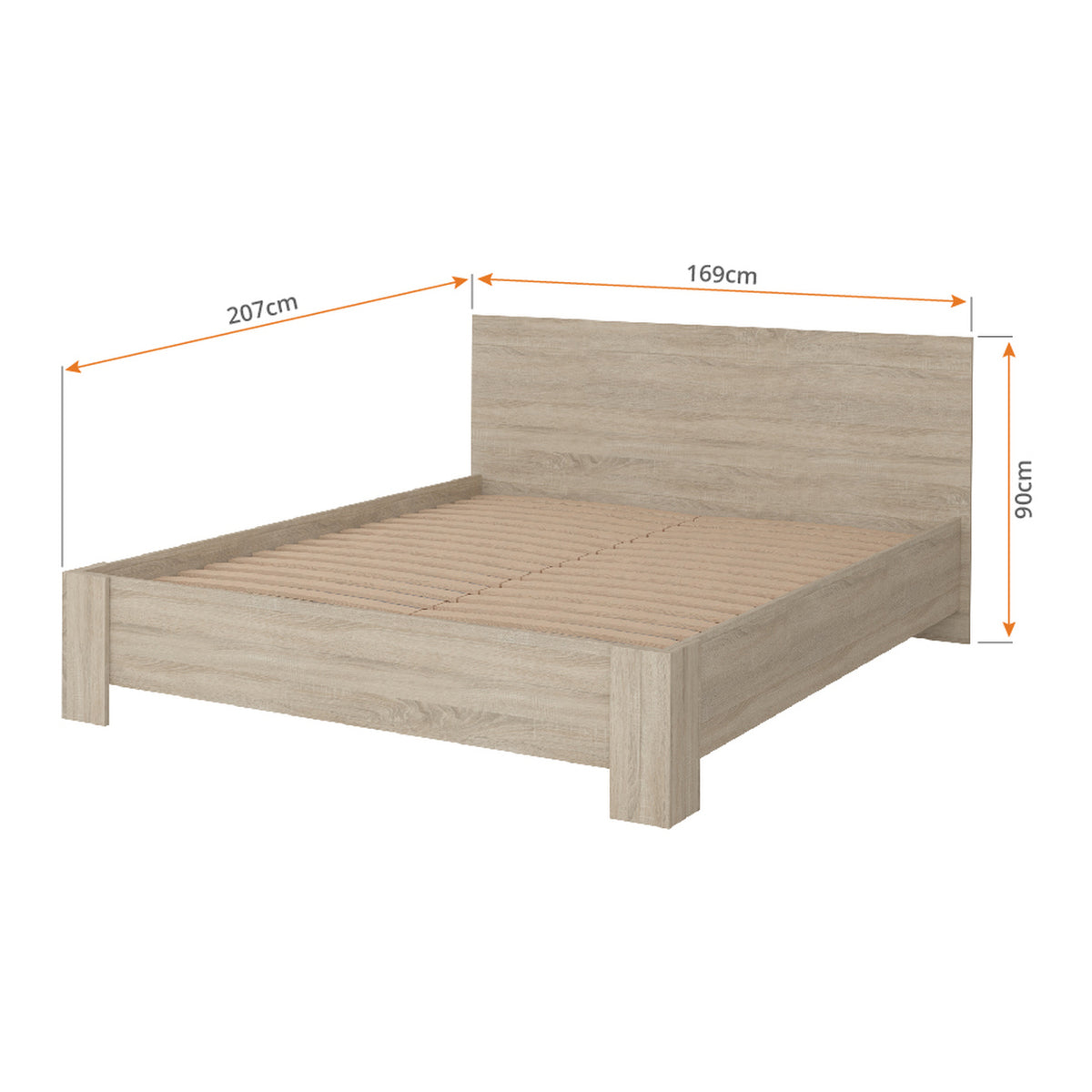 MEDIOLAN Bett 160 × 200 cm – Vermassung