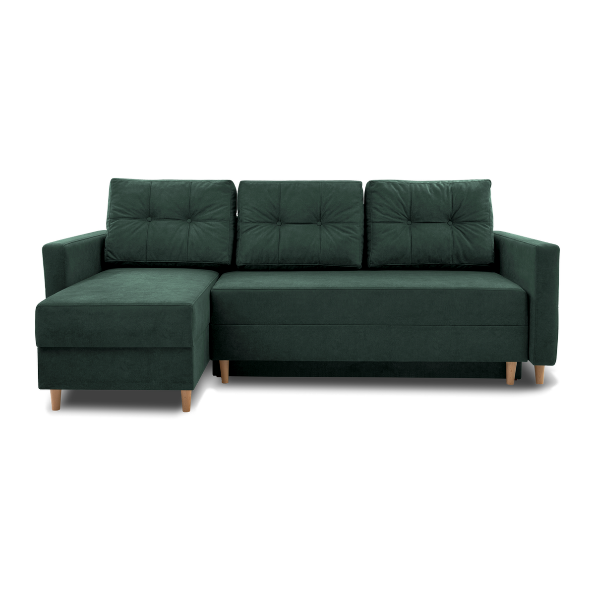 METRO Ecksofa 233 cm – mit Schlaffunktion und Bettkasten – VENA 04 / Links (von vorne gesehen)