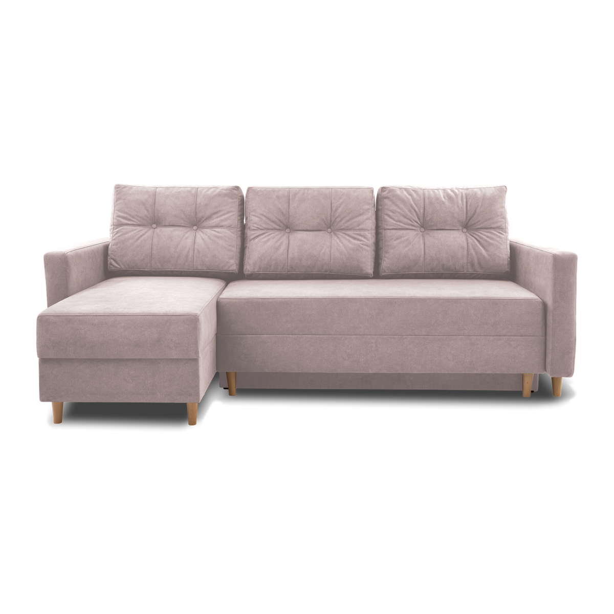 METRO Ecksofa 233 cm – mit Schlaffunktion und Bettkasten – VENA 10 / Links (von vorne gesehen)