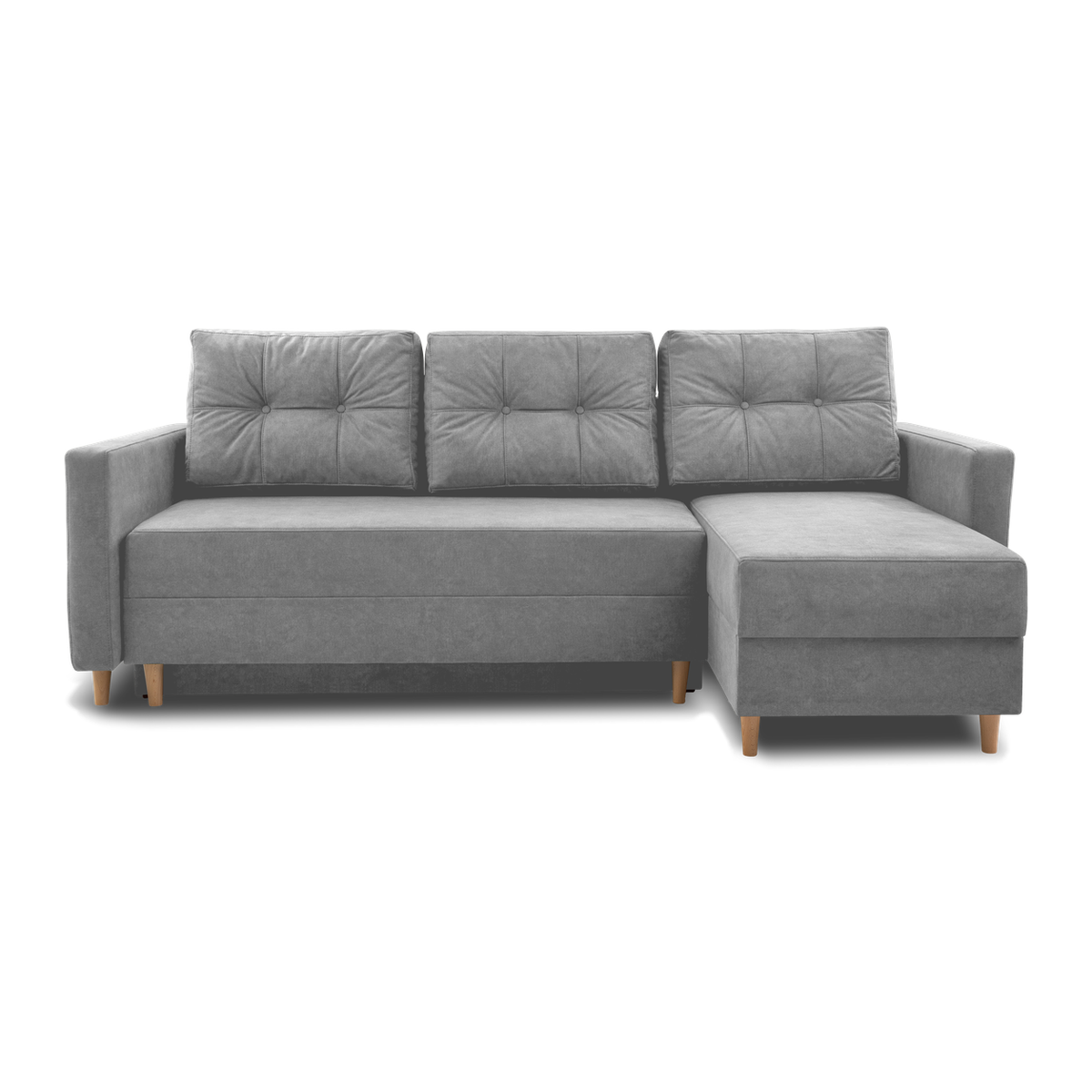 METRO Ecksofa 233 cm – mit Schlaffunktion und Bettkasten – VENA 03 / Rechts (von vorne gesehen)