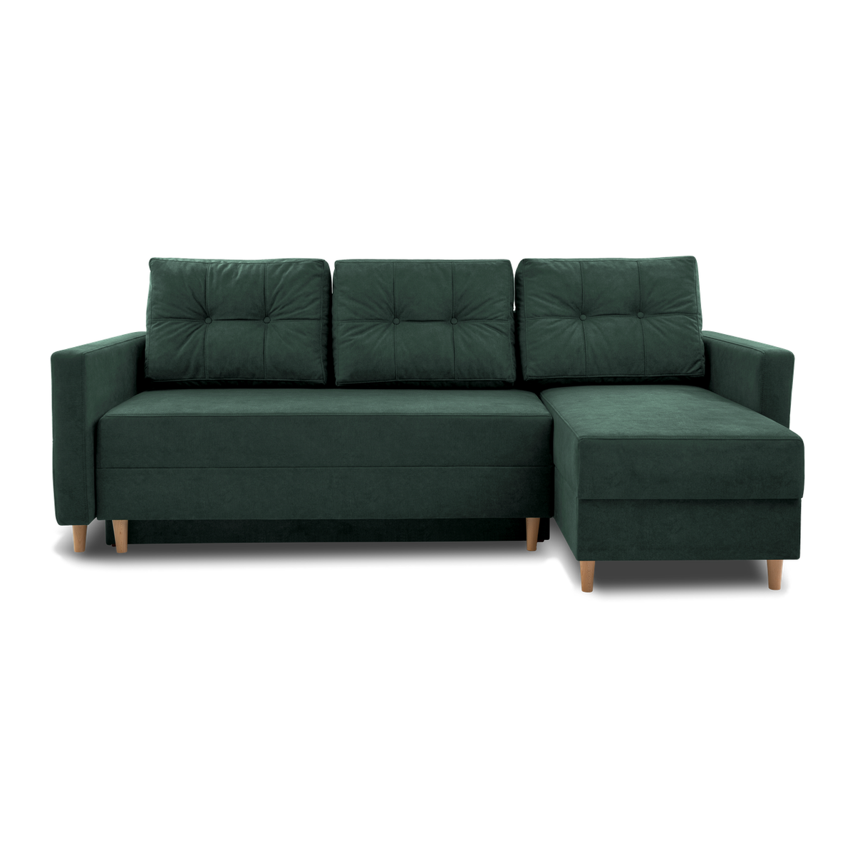 METRO Ecksofa 233 cm – mit Schlaffunktion und Bettkasten – VENA 04 / Rechts (von vorne gesehen)