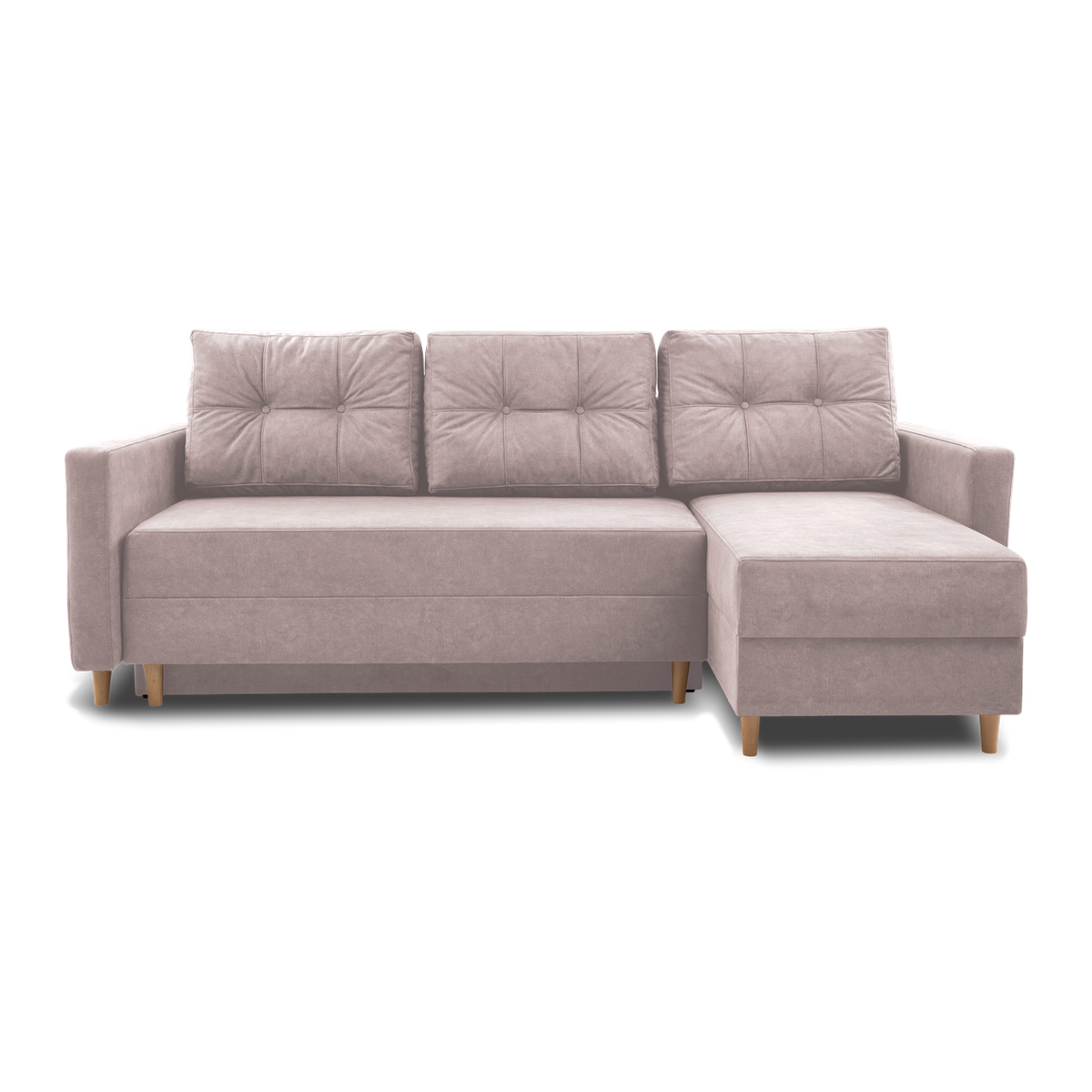 METRO Ecksofa 233 cm – mit Schlaffunktion und Bettkasten – VENA 10 / Rechts (von vorne gesehen)